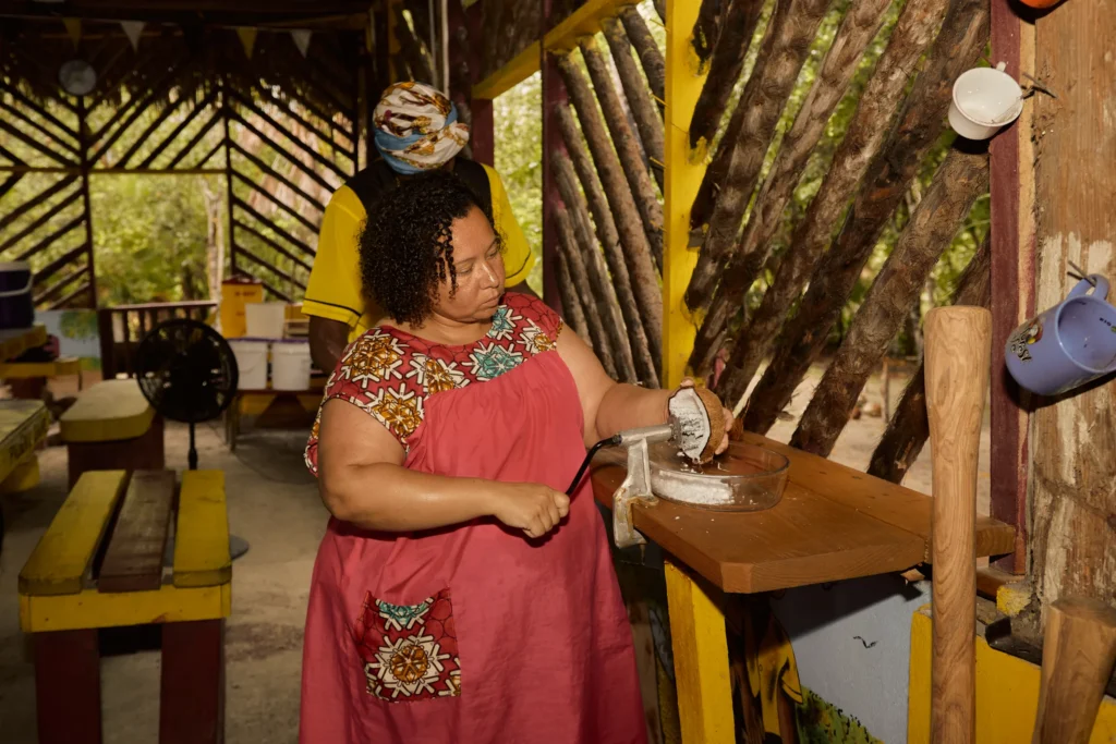 Garifuna cooking class at Palmento Grove, Hopkins, Belize