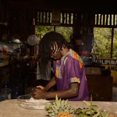 Garifuna cooking class at Palmento Grove, Hopkins, Belize