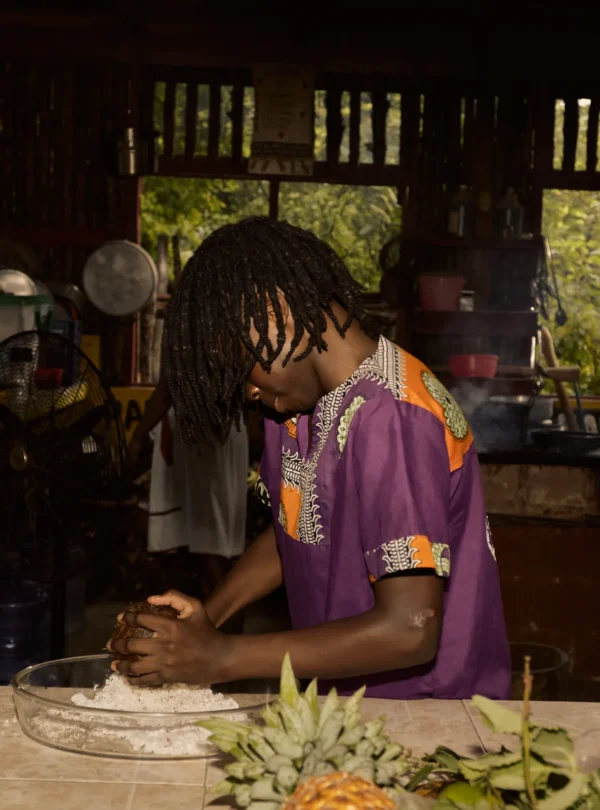 Garifuna cooking class at Palmento Grove, Hopkins, Belize