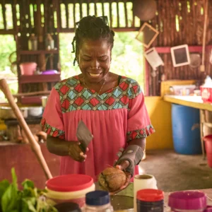 Garifuna cooking class at Palmento Grove, Hopkins, Belize