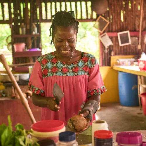 Garifuna cooking class at Palmento Grove, Hopkins, Belize