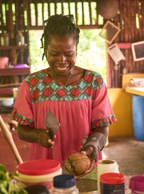 Garifuna cooking class at Palmento Grove, Hopkins, Belize
