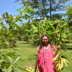 Garden and herbal tour at Palmento Grove, Hopkins, Belize